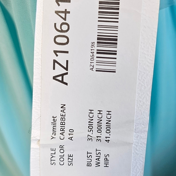 Azazie Yamilet Bridesmaid Dress Size A10 NWT - Picture 2 of 12